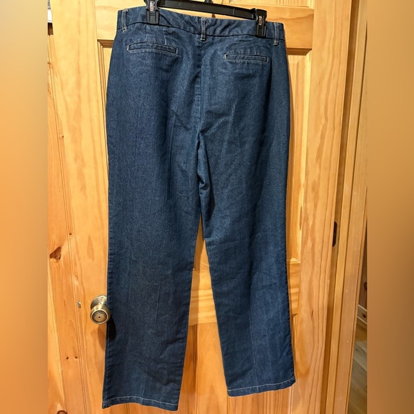 Kim Rogers Chino Jeans Womens Size 12 Blue Denim Straight Stretch - Picture 2 of 12